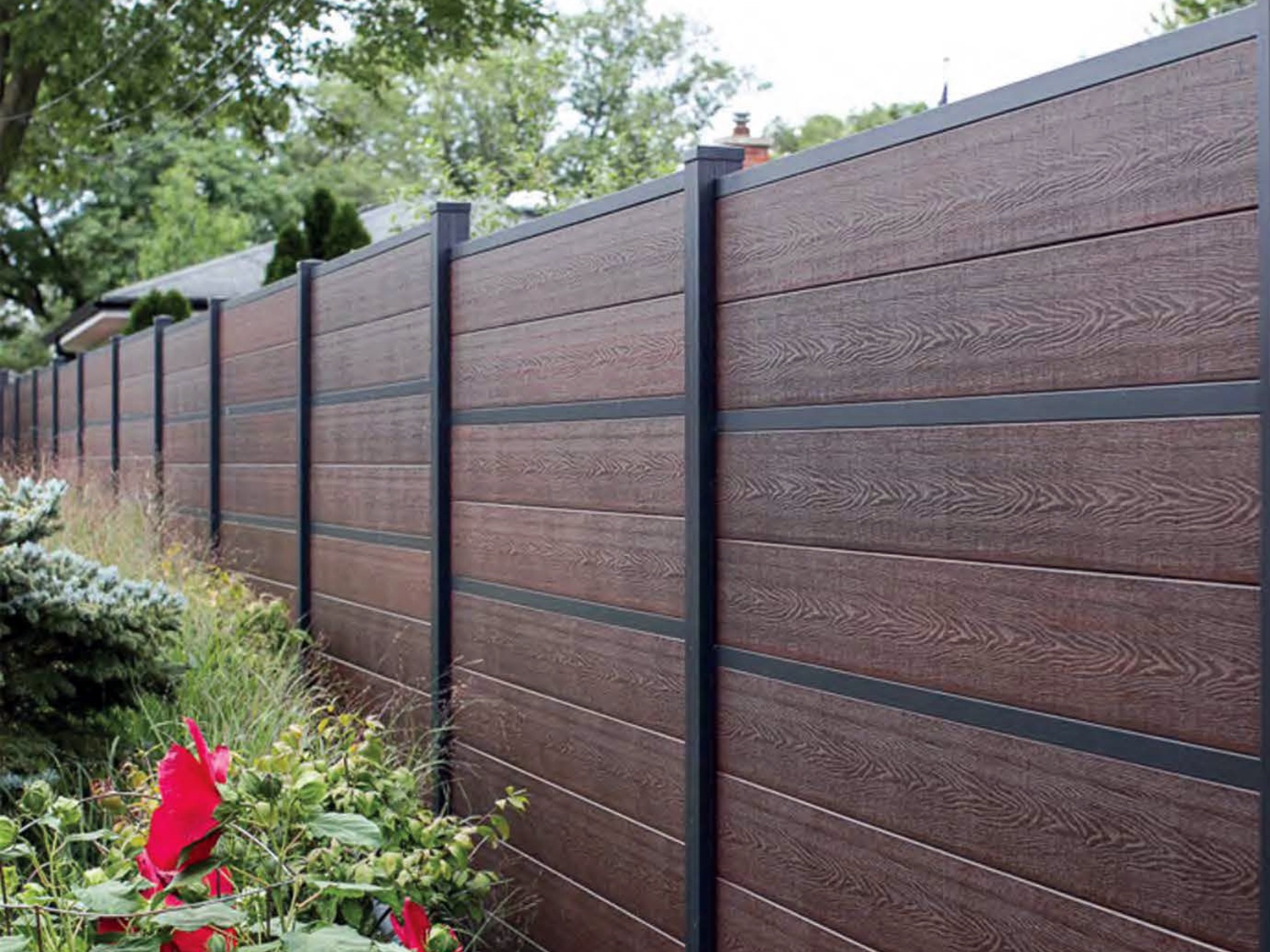Brown Composite Fence Panels