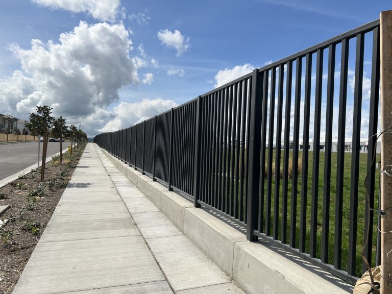 Powder-Coated Metal Fence