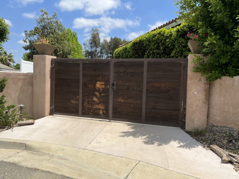 Wood Fence And Gate Combo